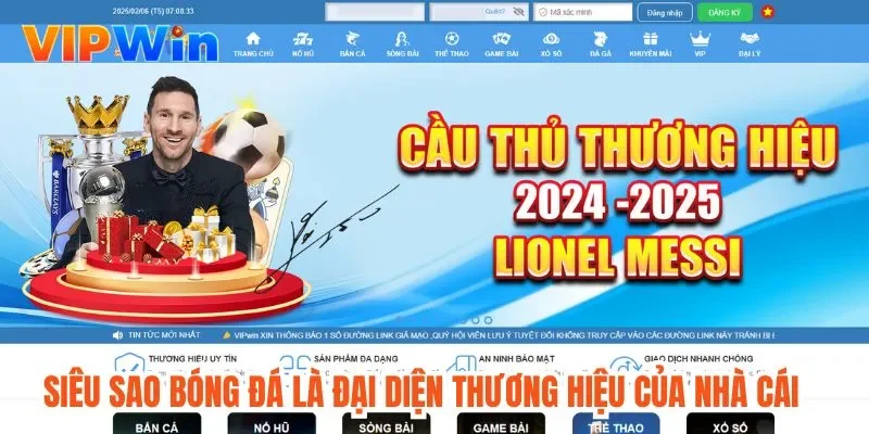 Siêu sao bóng đá là đại diện thương hiệu của nhà cái