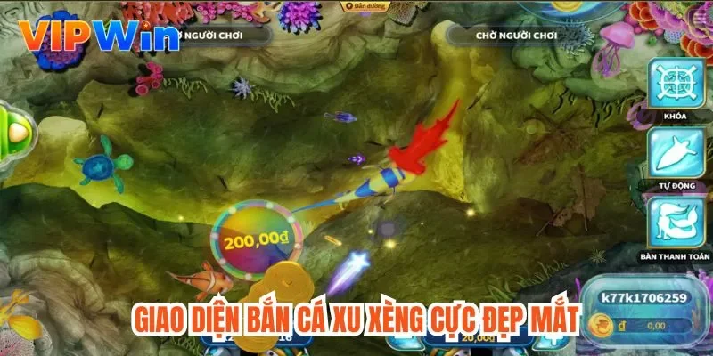Giao diện bắn cá xu xèng cực đẹp mắt