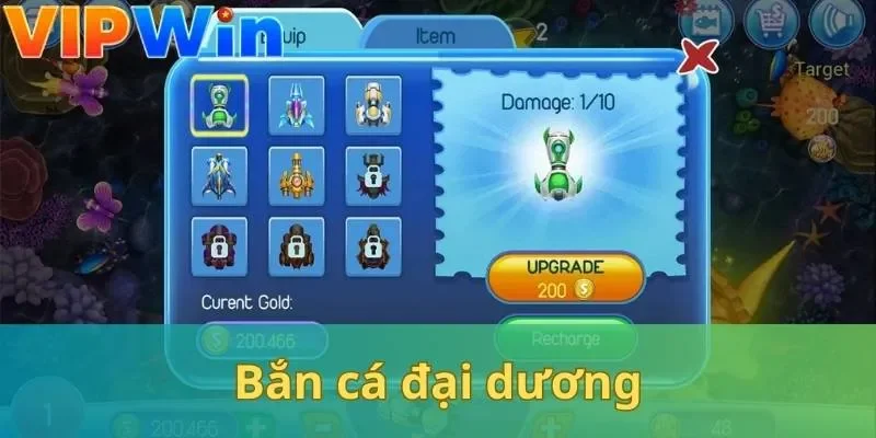 Bắn cá đại dương với tính năng, vũ khí hỗ trợ tối ưu