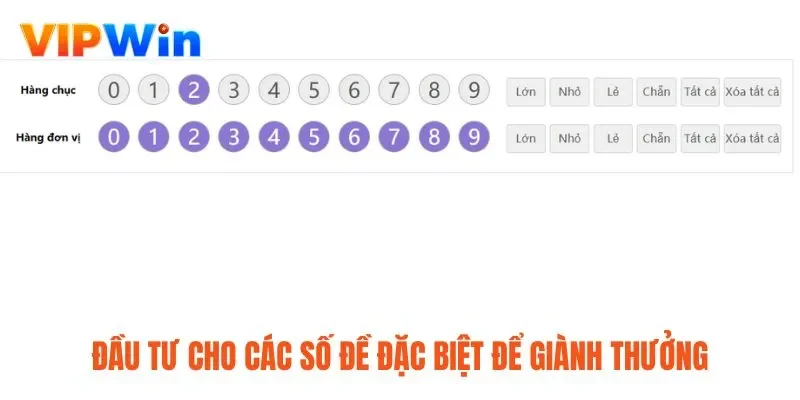 Đầu tư cho các số đề đặc biệt để giành thưởng