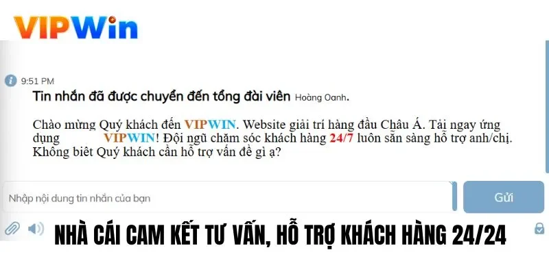 Nhà cái cam kết tư vấn, hỗ trợ khách hàng 24/24