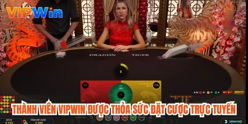 Thành viên Vipwin được thỏa sức đặt cược trực tuyến