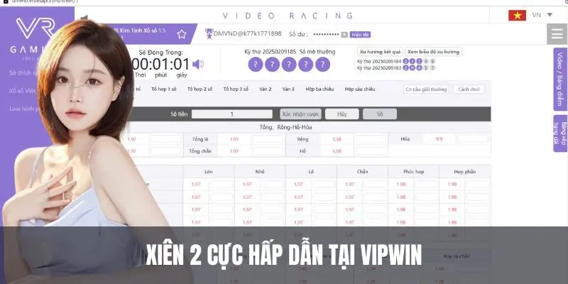 Xiên 2 cực hấp dẫn tại Vipwin