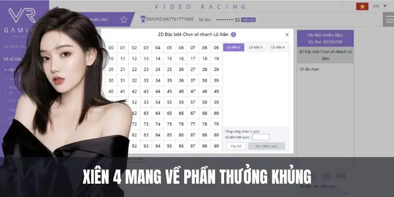 Xiên 4 mang về phần thưởng khủng